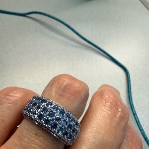 Bomb party Elegant Blue and Silver Women's Ring